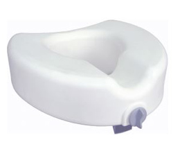 Raised toilet seat without arms