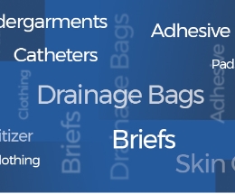 Incontinence & Catheters Products Word Cloud
